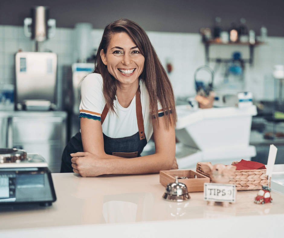 Woman in her small business