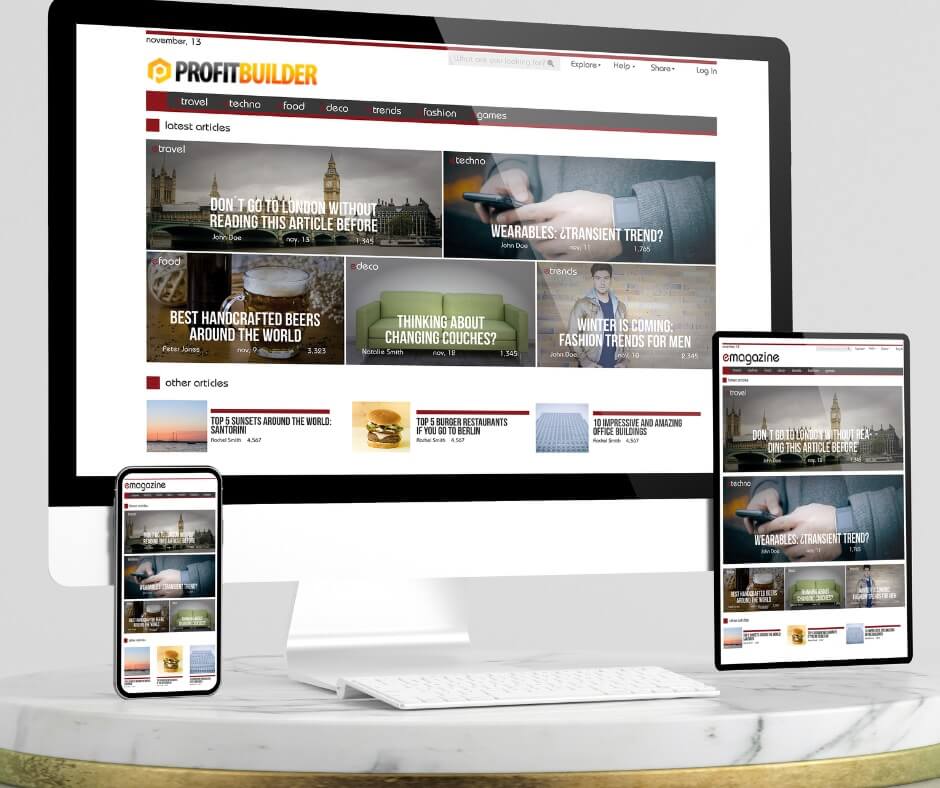 Web Design and Hosting - Website Design using Profit Builder